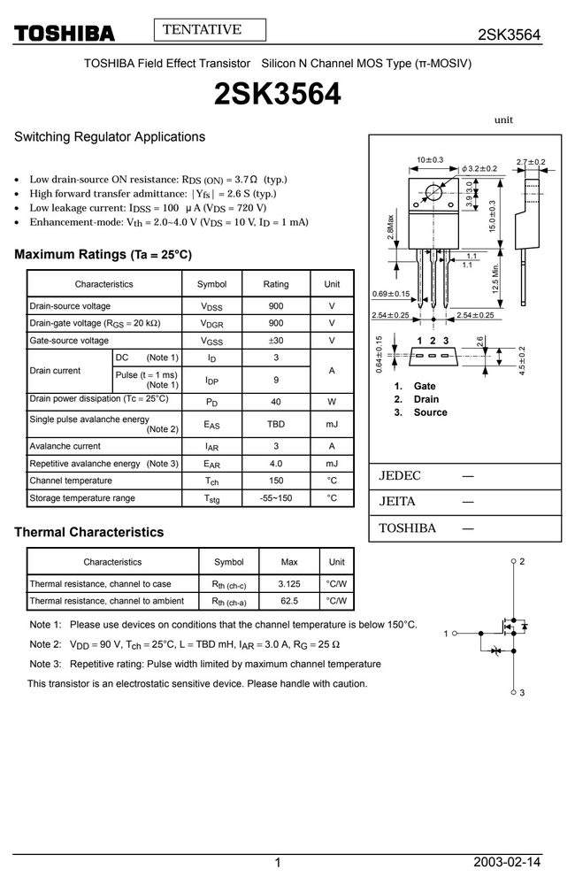 2SK3564-STA4-Q-M 典型应用电路