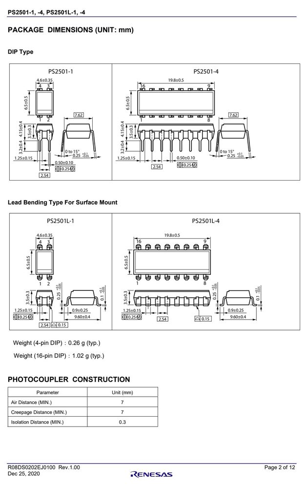 PS2501L-1-F3-A-K 封装尺寸图