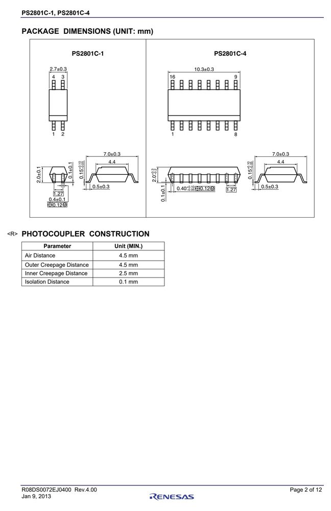 PS2805-4-V-F3-A-N 封装尺寸图
