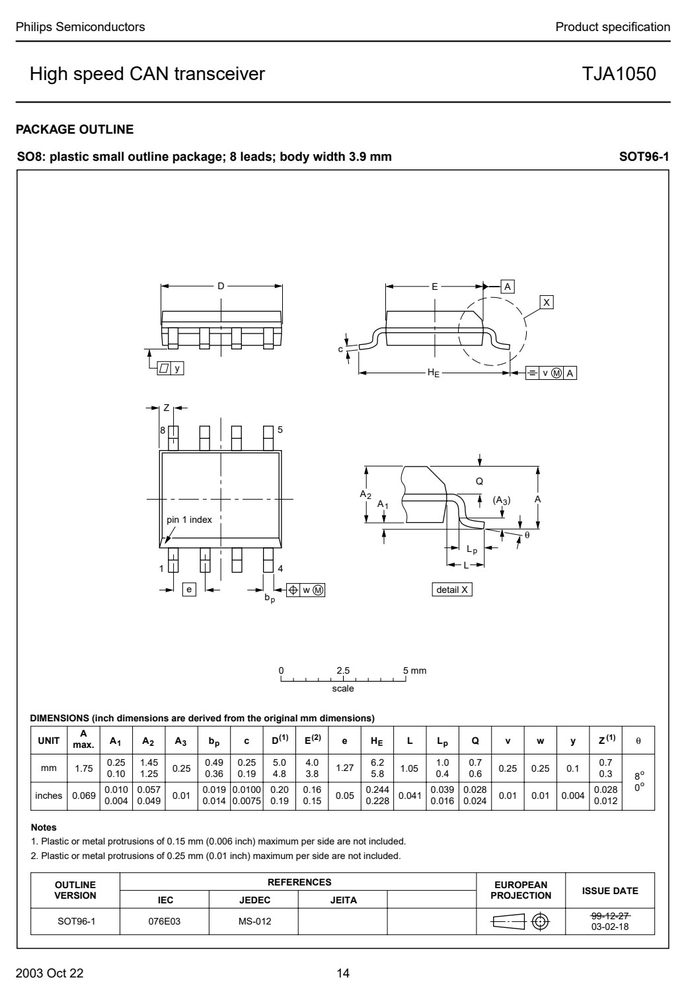 TJA1050T-VM 封装尺寸图